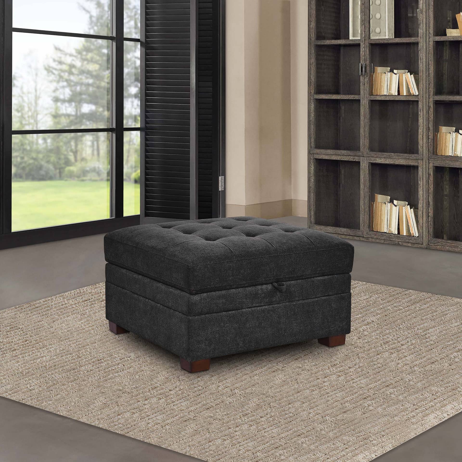 Thomasville Tisdale Storage Ottoman, Dark Gray