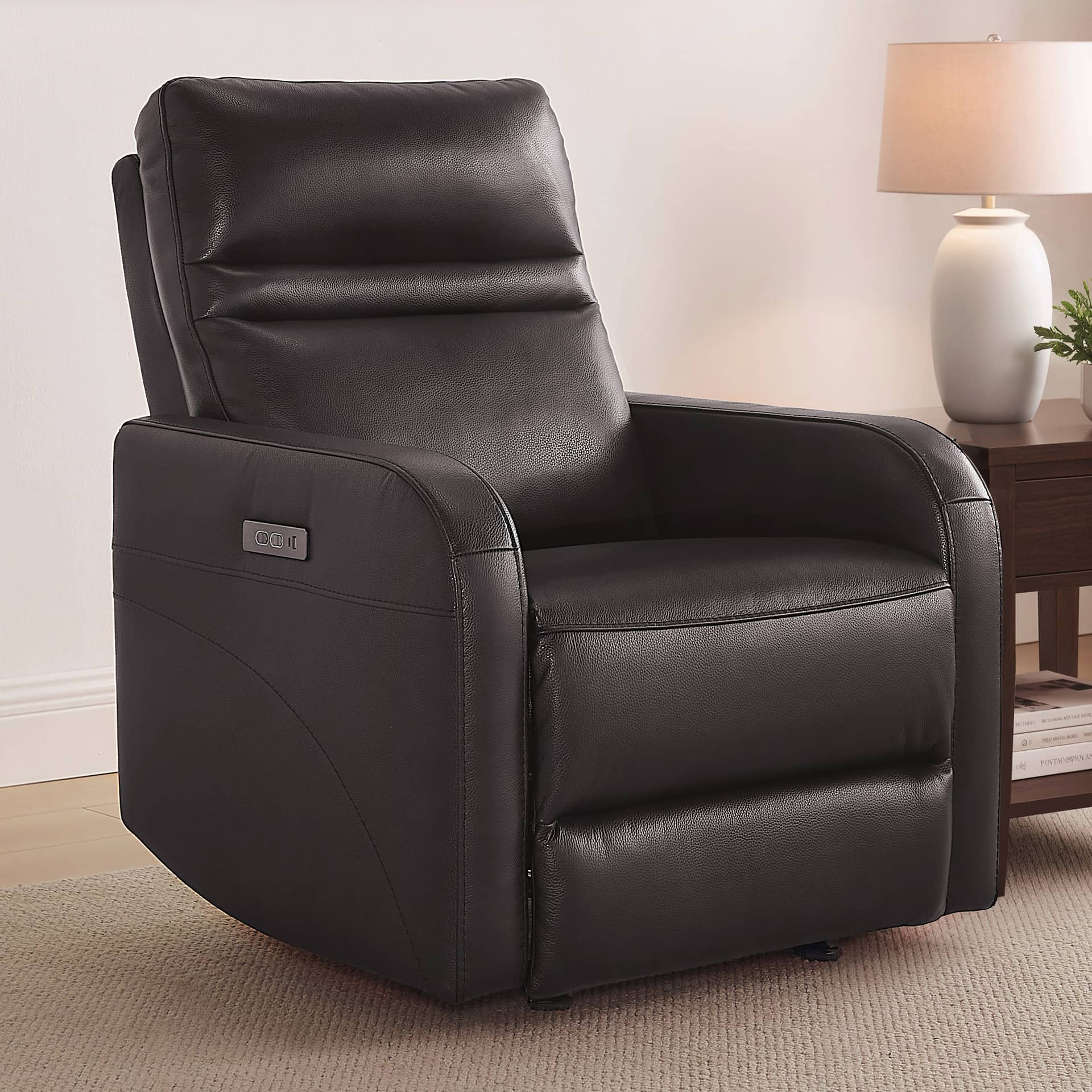 Gilman Creek Aldryn Leather Gliding Power Recliner with Power Headrest