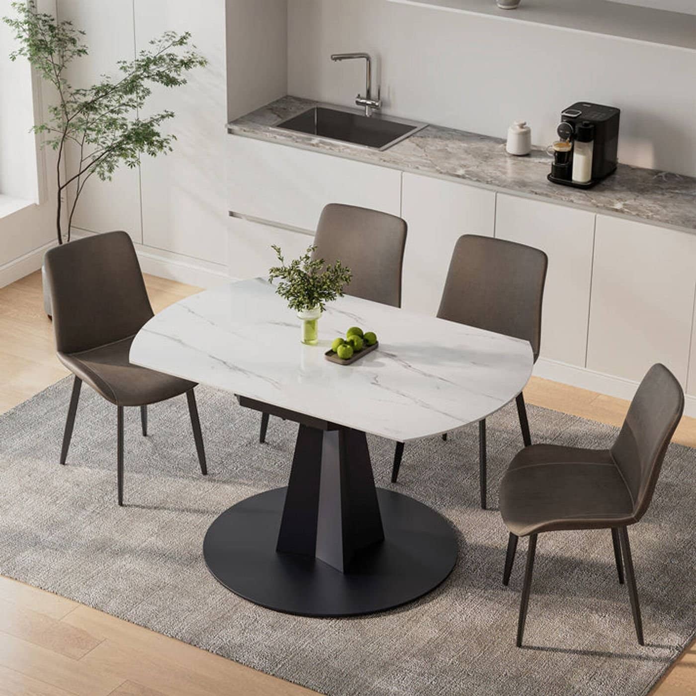 Eureka Amelia Extending Table, White