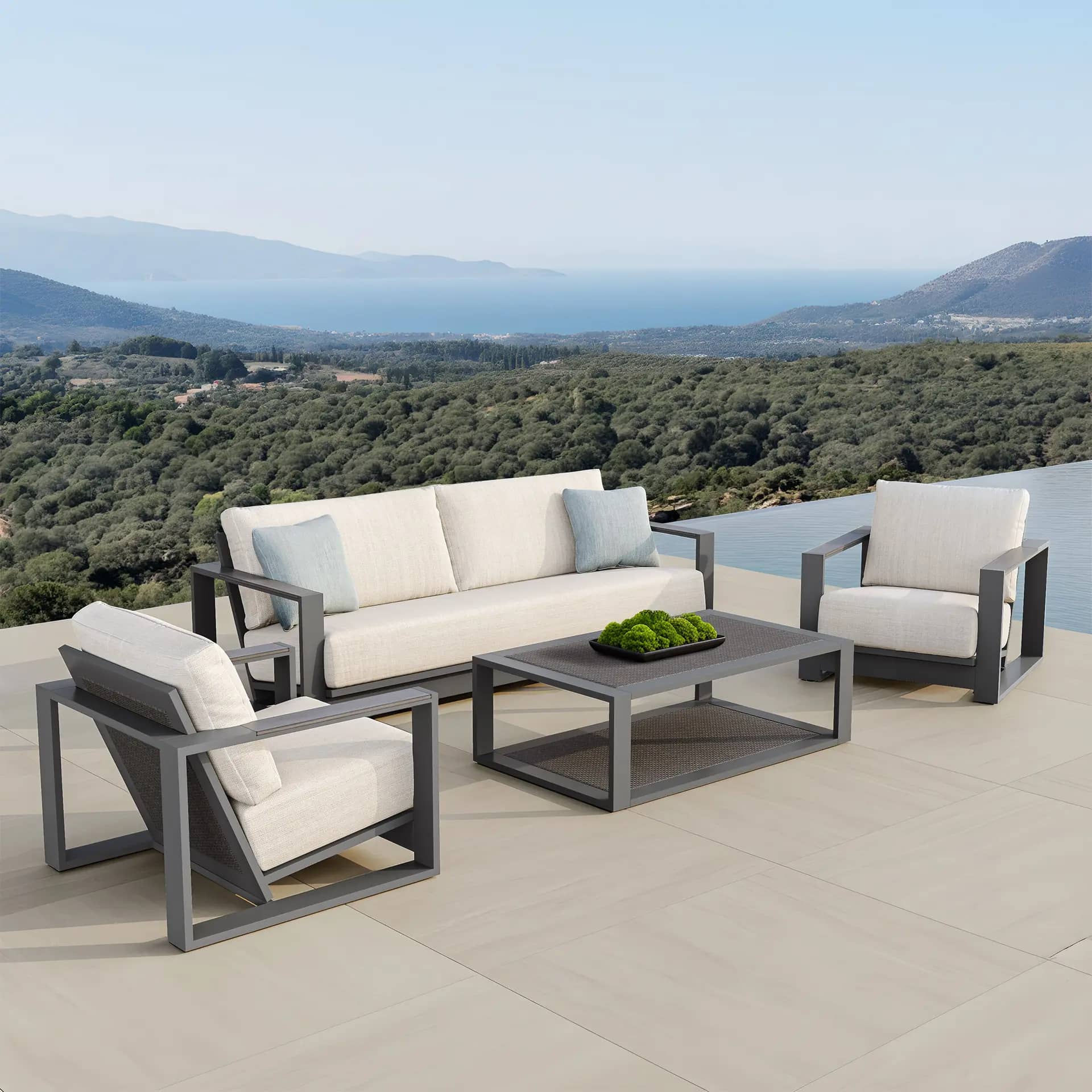 Veranda Classics Milan 4-piece Deep Outdoor Patio Seating Set