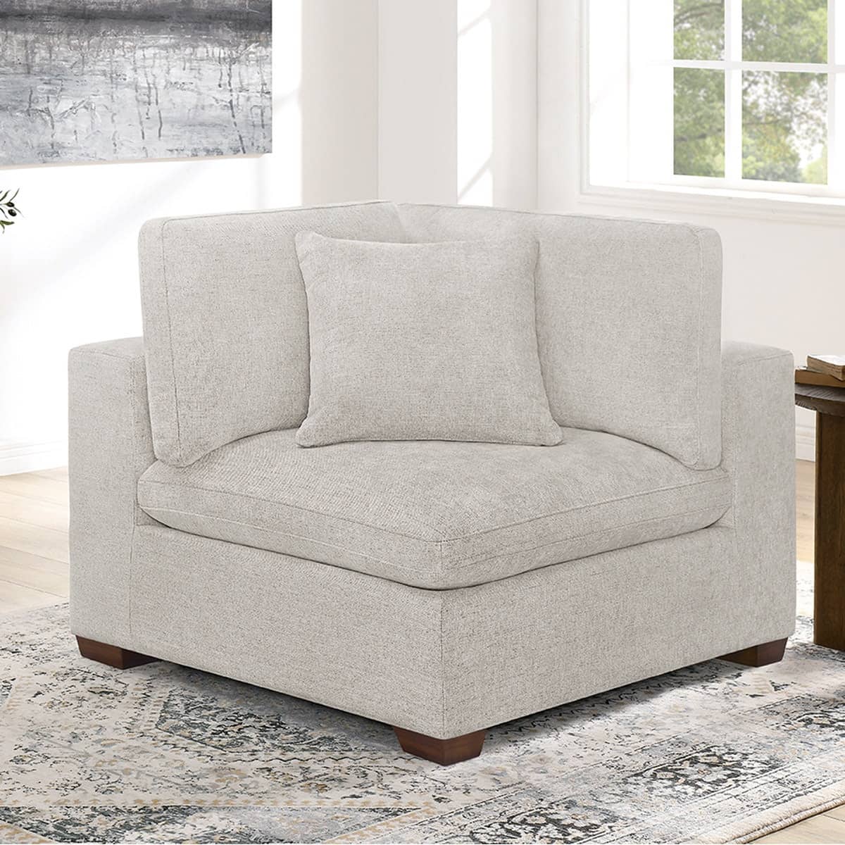 Thomasville Lowell Corner Chair, Light Gray