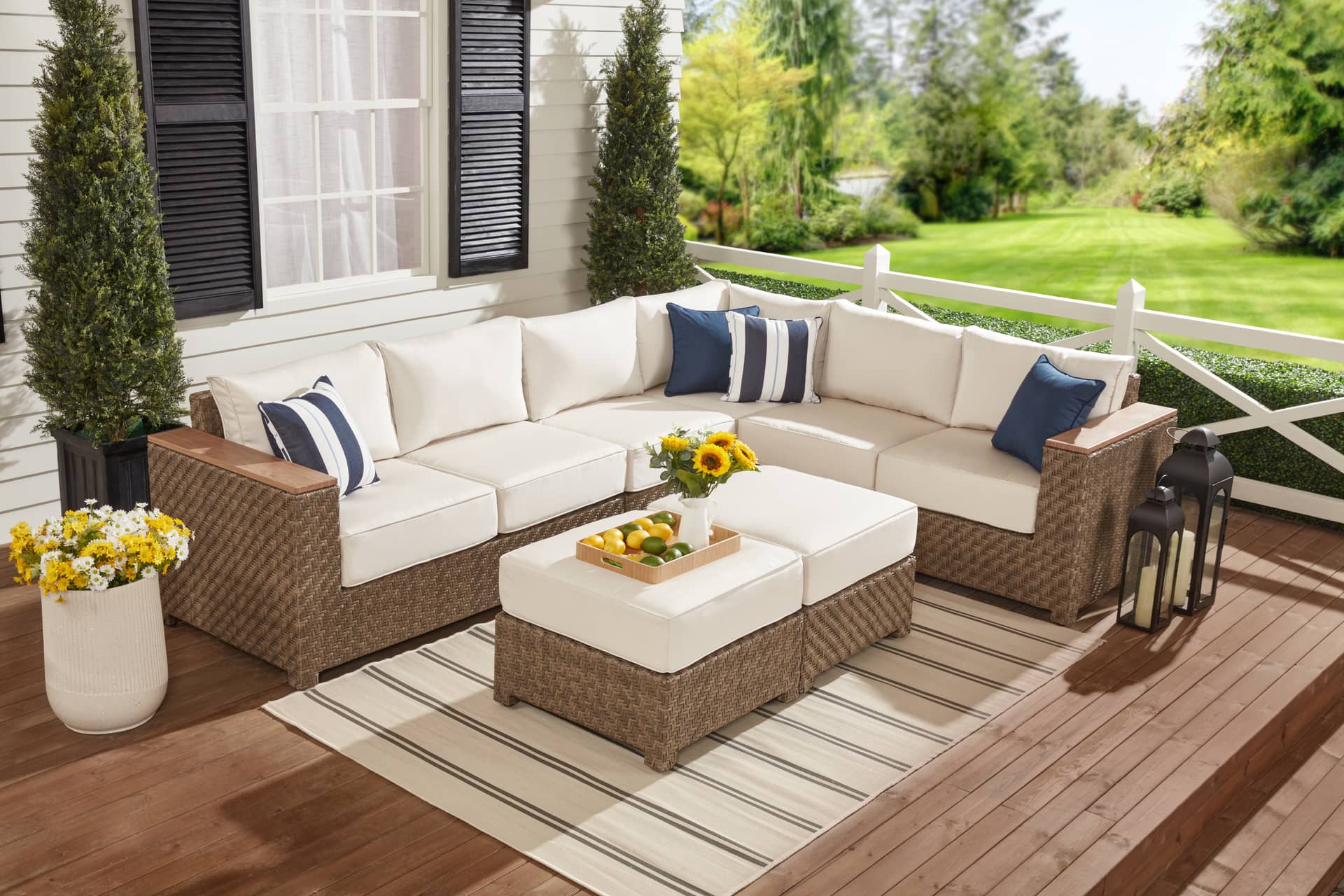 Nolan 6-piece Outdoor Patio Modular Sectional Set