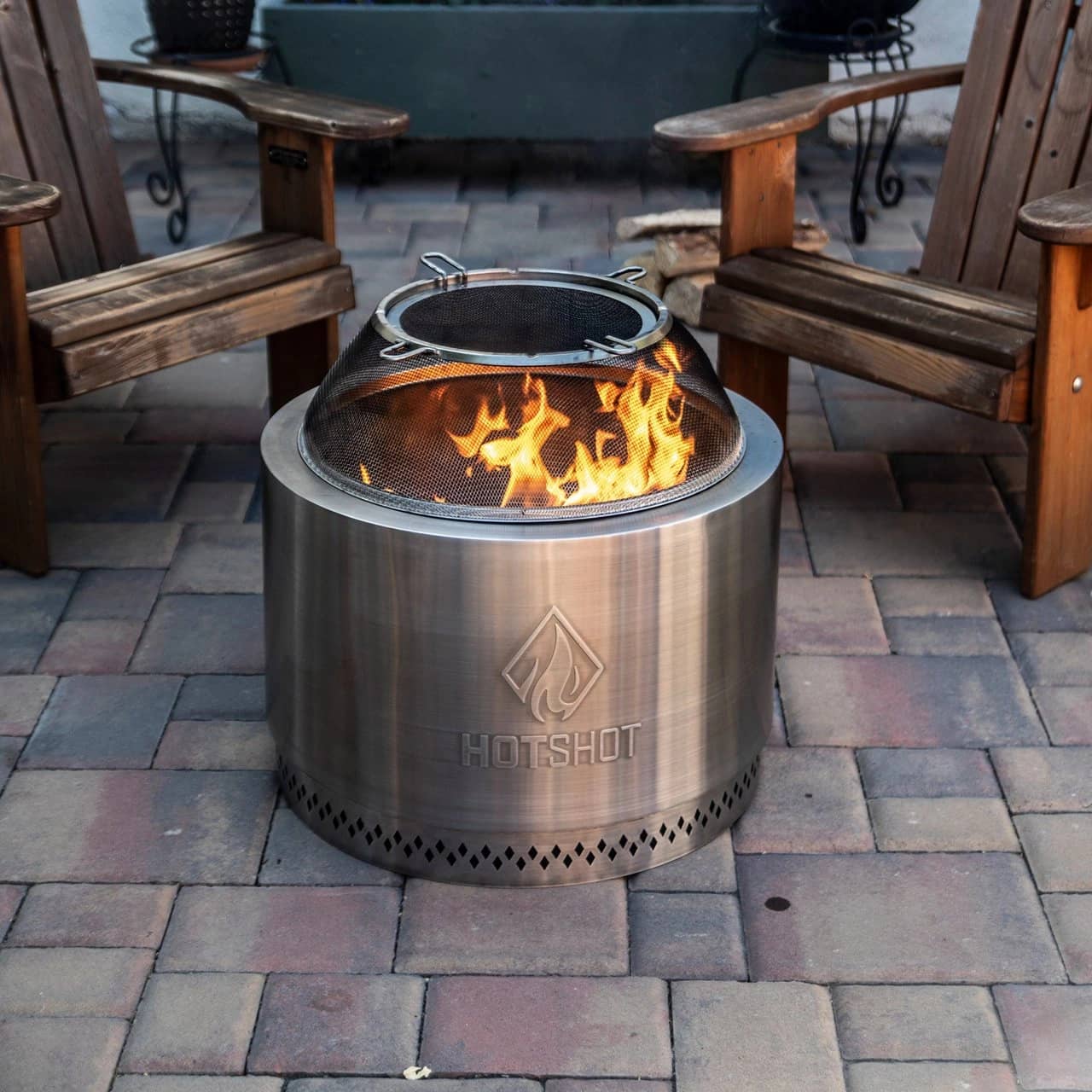 HotShot 22" Wood Burning Fire Pit Bundle