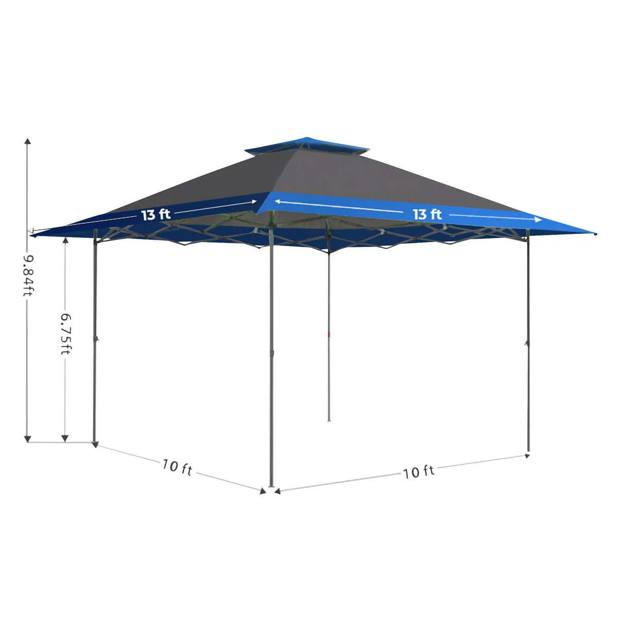 Popupshade 13’x13’ Instant Canopy with Poplock Central-hub Frame image 4