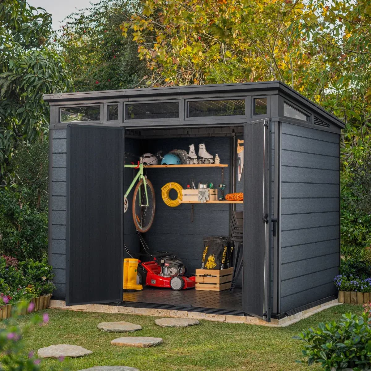 Keter Cortina 9' x 7' Premium Modern Outdoor Storage Shed