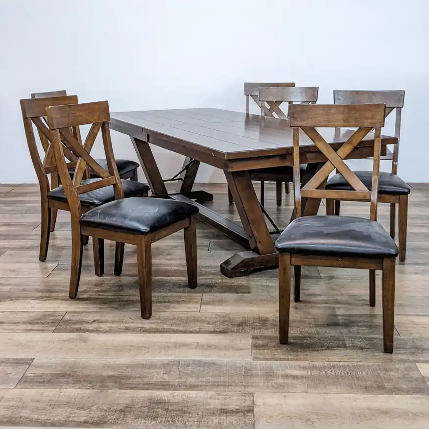Bayside Furnishings Bolton 9-piece Farmhouse Style Dining Set