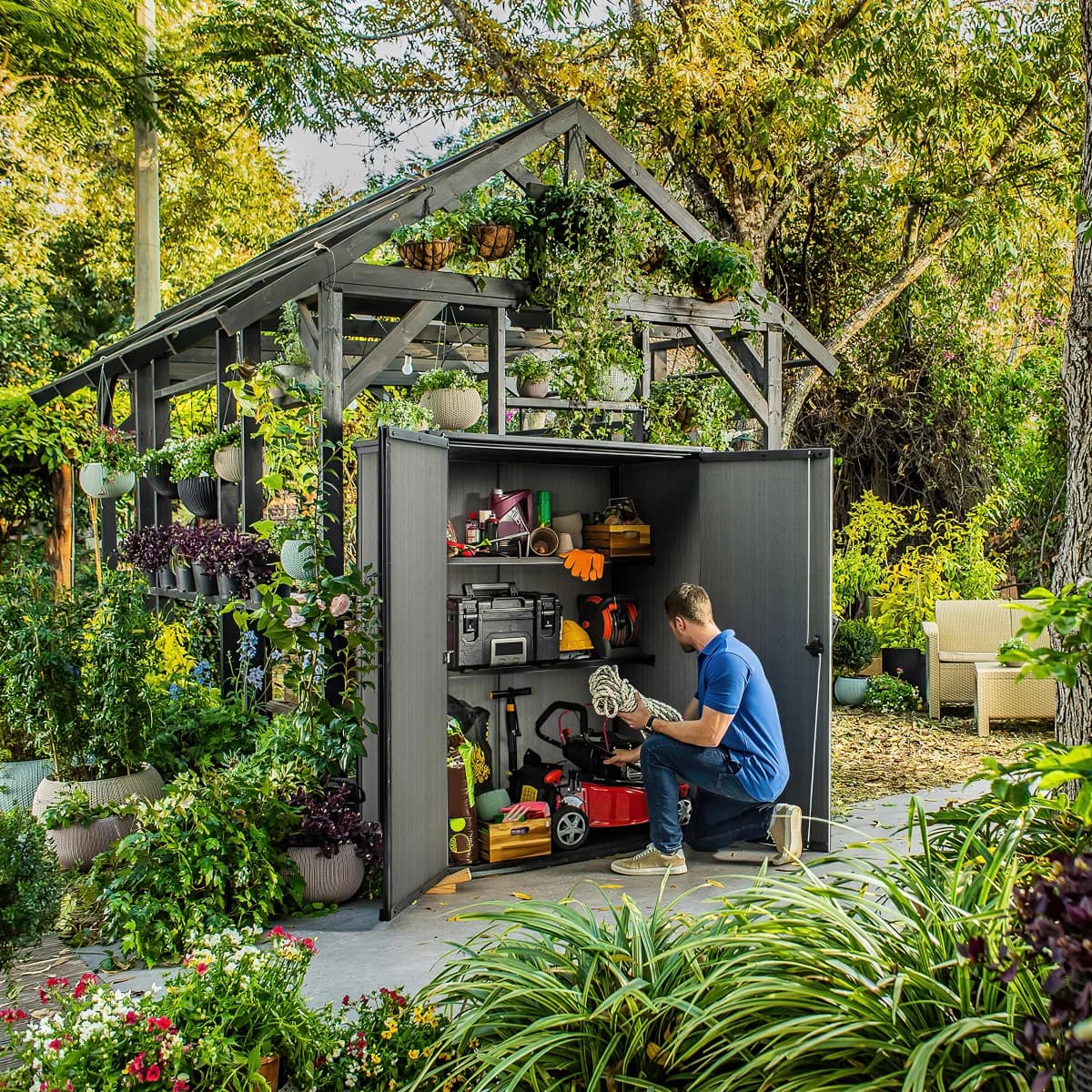Alto Premium Modern Vertical Outdoor Storage Shed image 2