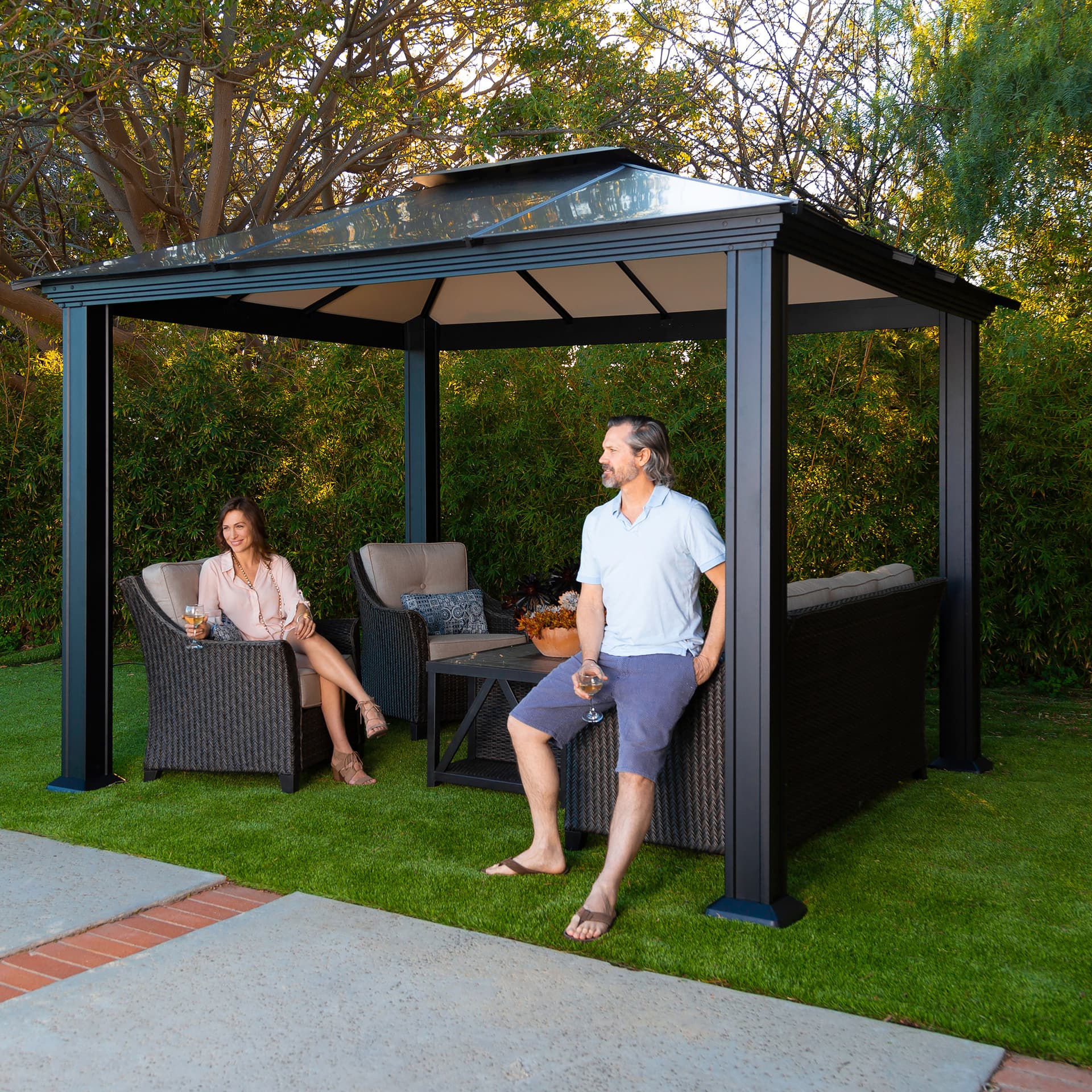 Paragon Santa Monica Aluminum Gazebo, 10 ft x 12 ft.