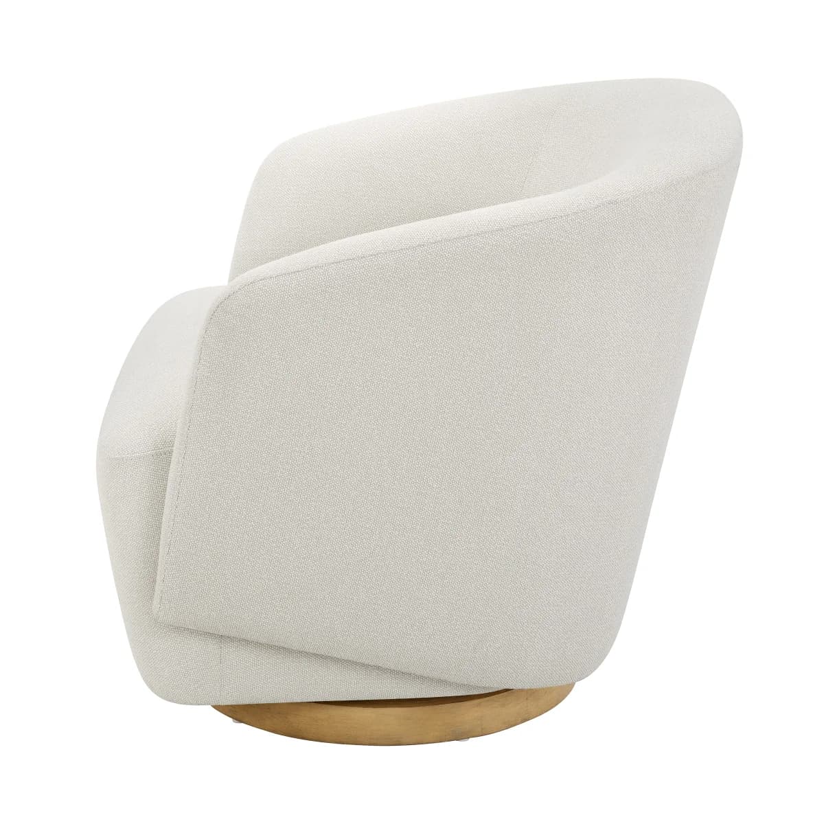 Henredon Murphy Swivel Boucle Chair, Cream image 4