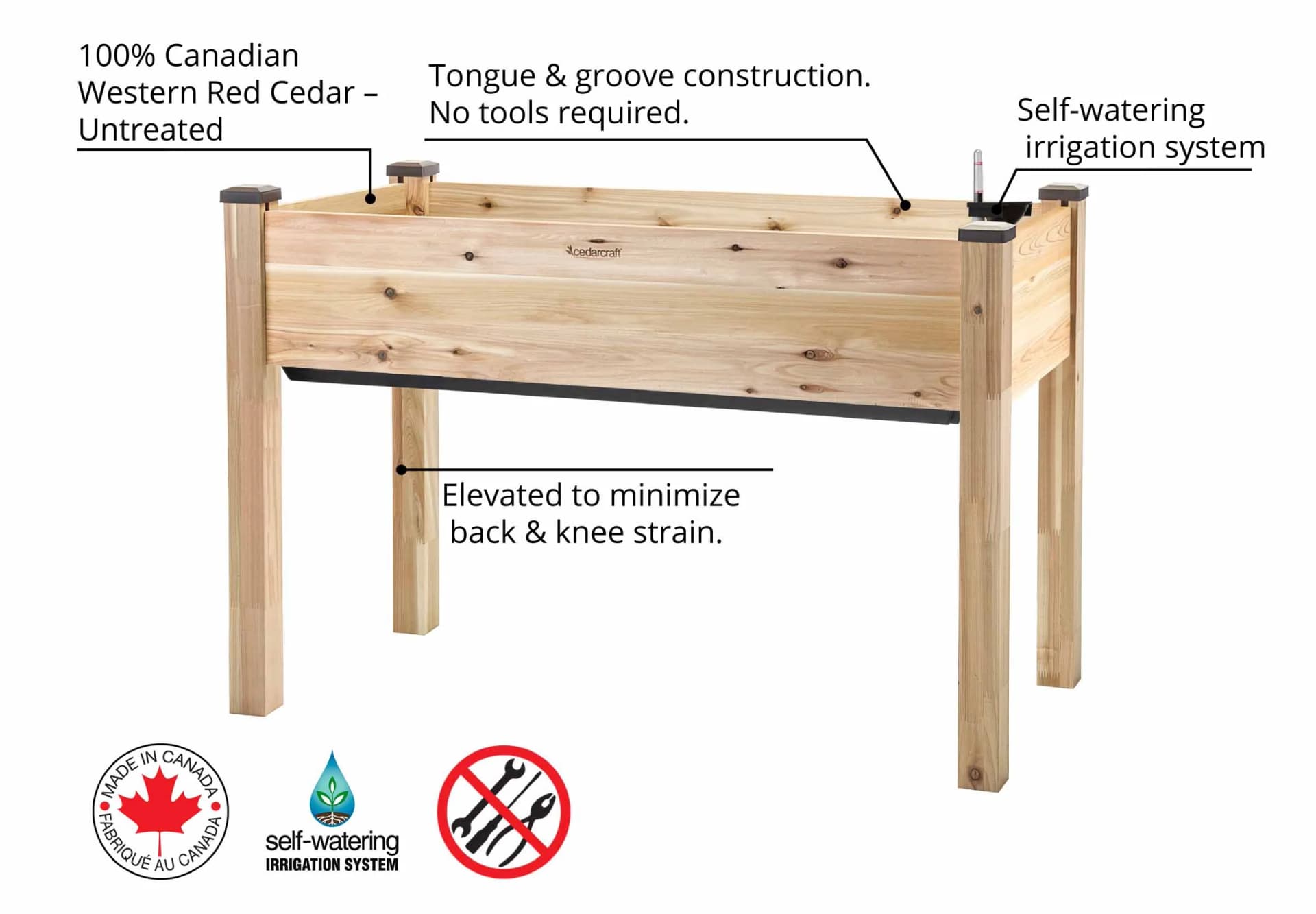 Cedarcraft Self Watering Planter image 2