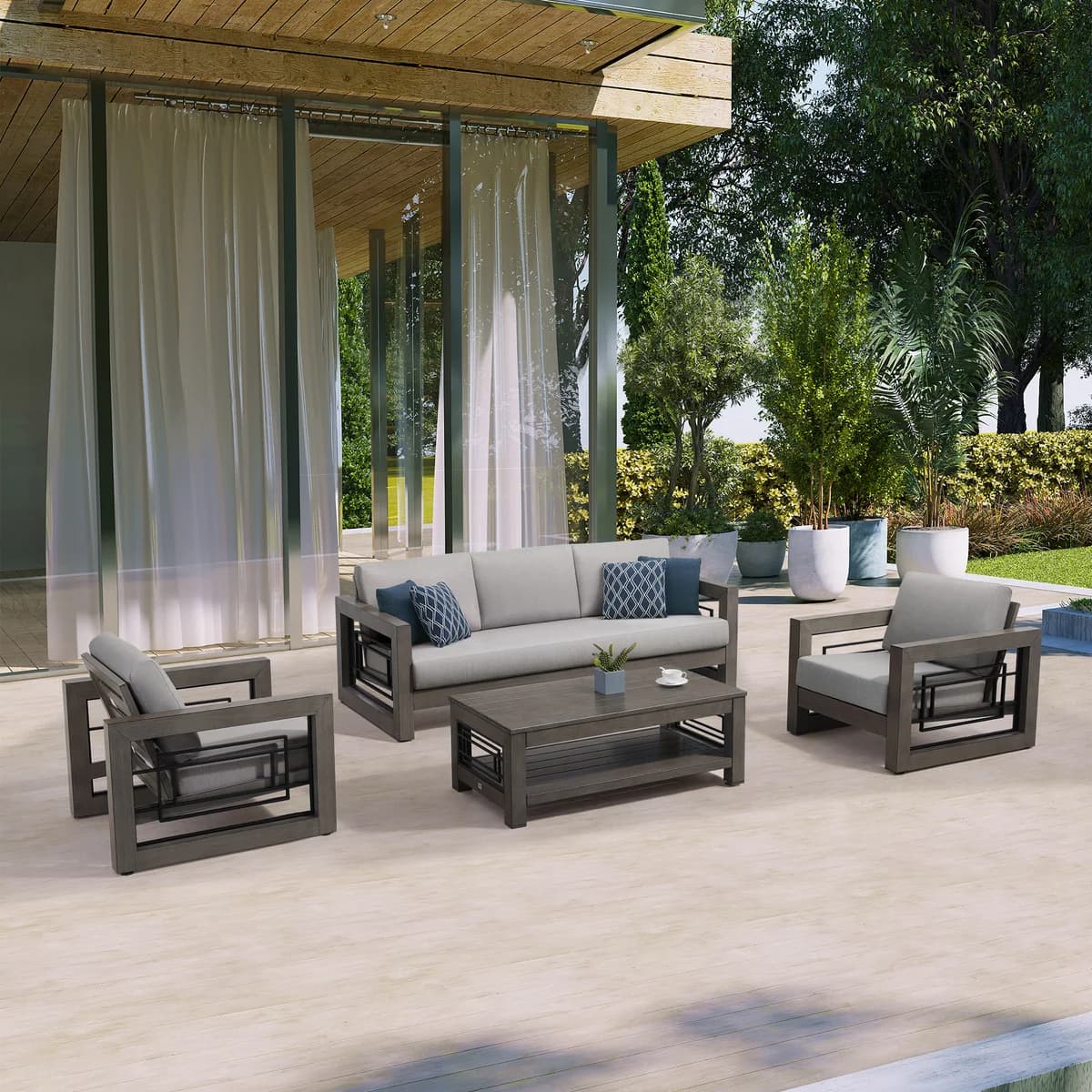 Austin II 4-Piece Outdoor Patio Seating Set