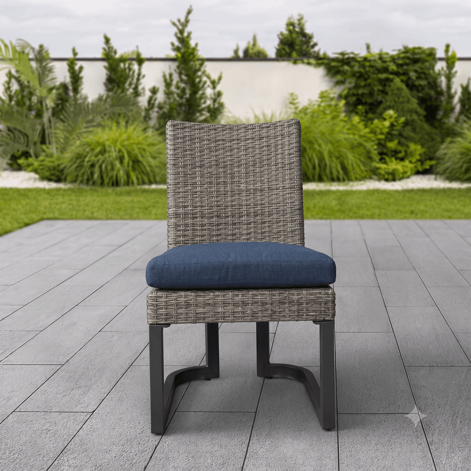 Agio Luna Outdoor Patio Armless Dining Chair 