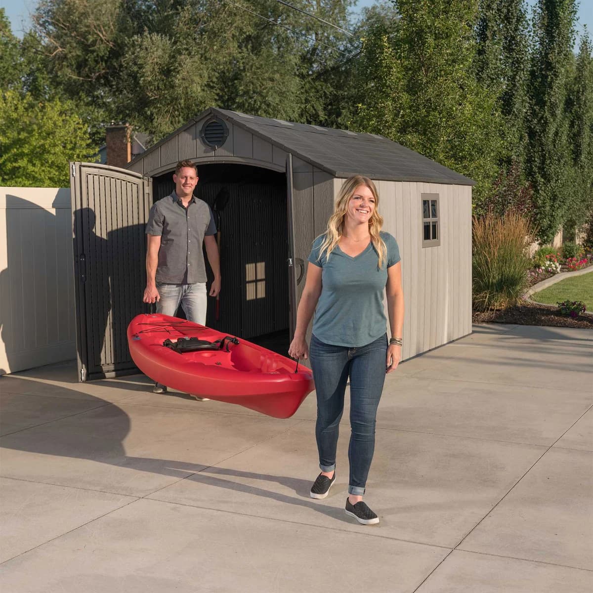 Lifetime 8' x 12.5' Outdoor Storage Shed image 3
