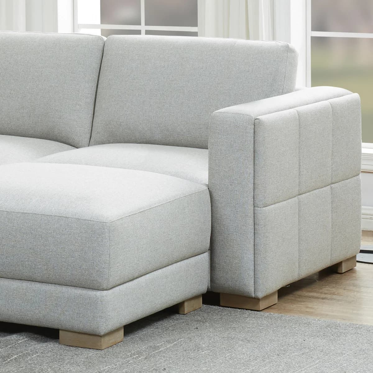 Drayden Fabric Sectional with Ottoman image 5