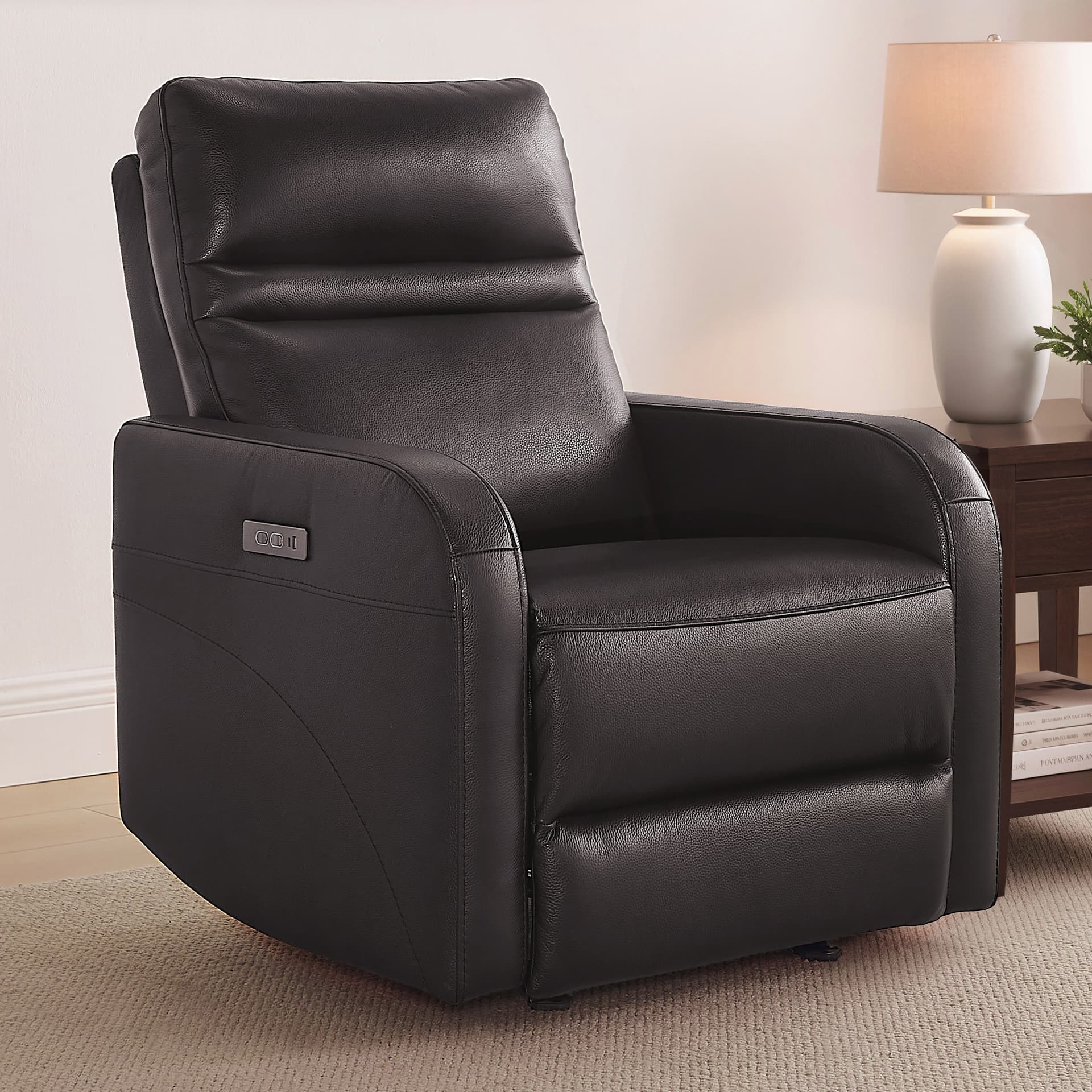 Gilman Creek Aldryn Leather Gliding Power Recliner with Power Headrest