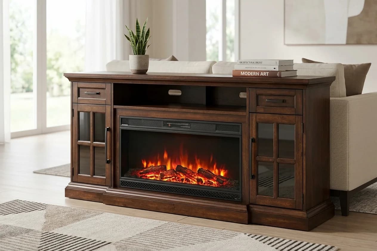 Tresanti Sloane 78" Fireplace TV Console