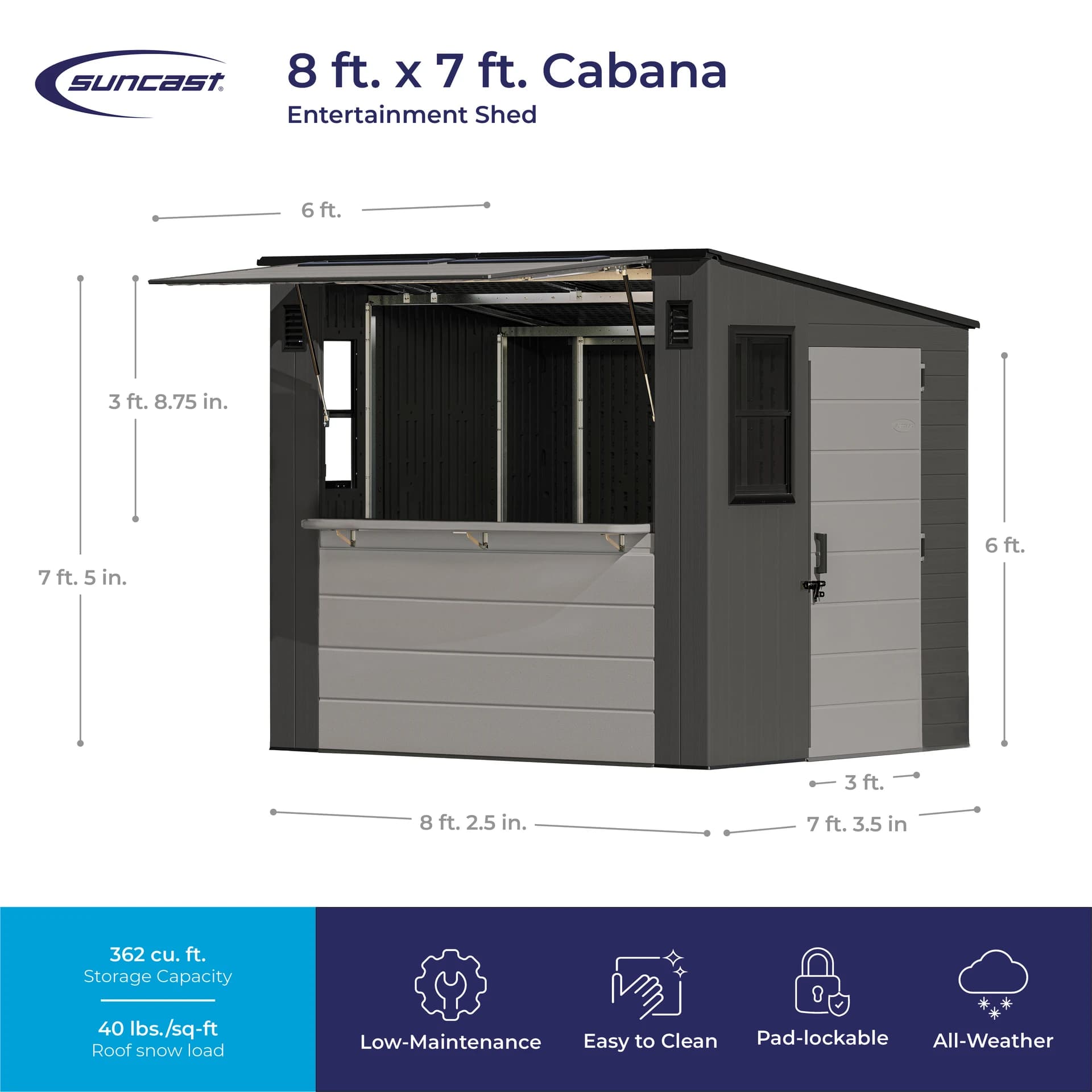 Suncast Cabana Outdoor Storage Shed