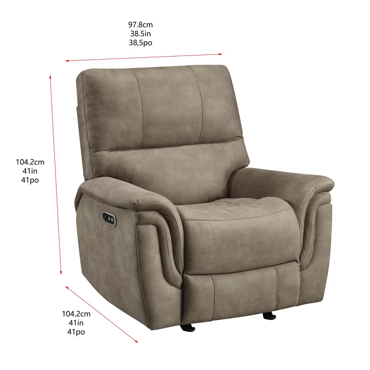 Barcalounger Fabric Power Glider Recliner with Power Headrest image 5