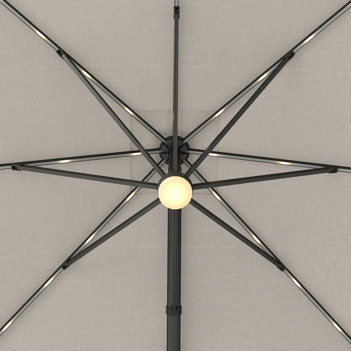 Seasons Sentry 10' Square Solar LED Cantilever Umbrella image 2