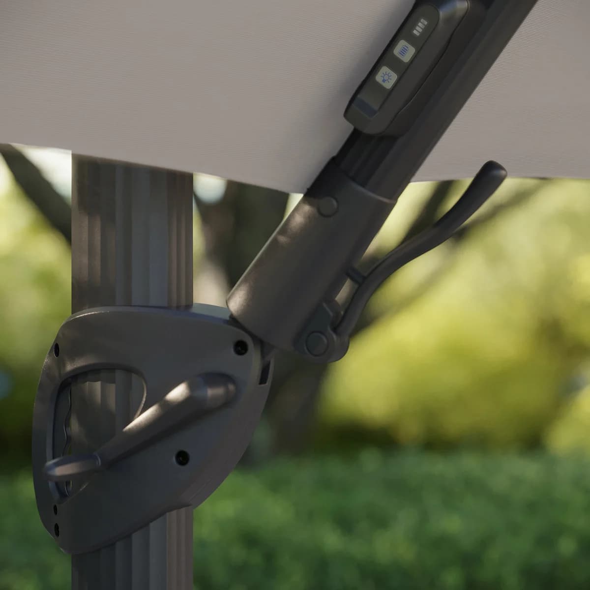 Seasons Sentry 10' Square Solar LED Cantilever Umbrella image 3