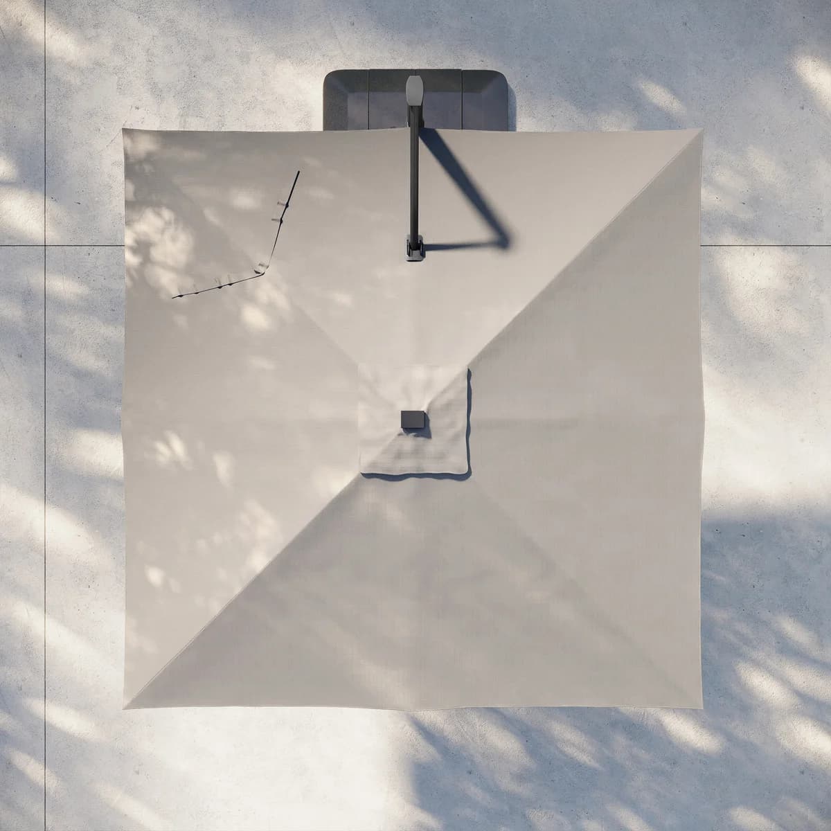 Seasons Sentry 10' Square Solar LED Cantilever Umbrella image 4