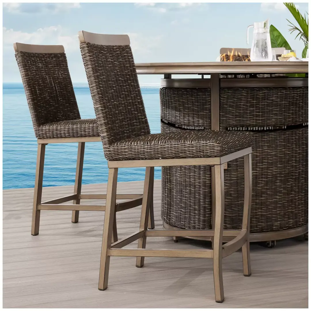 Agio Anderson 7-Piece High Dining Set with Fire Table image 8