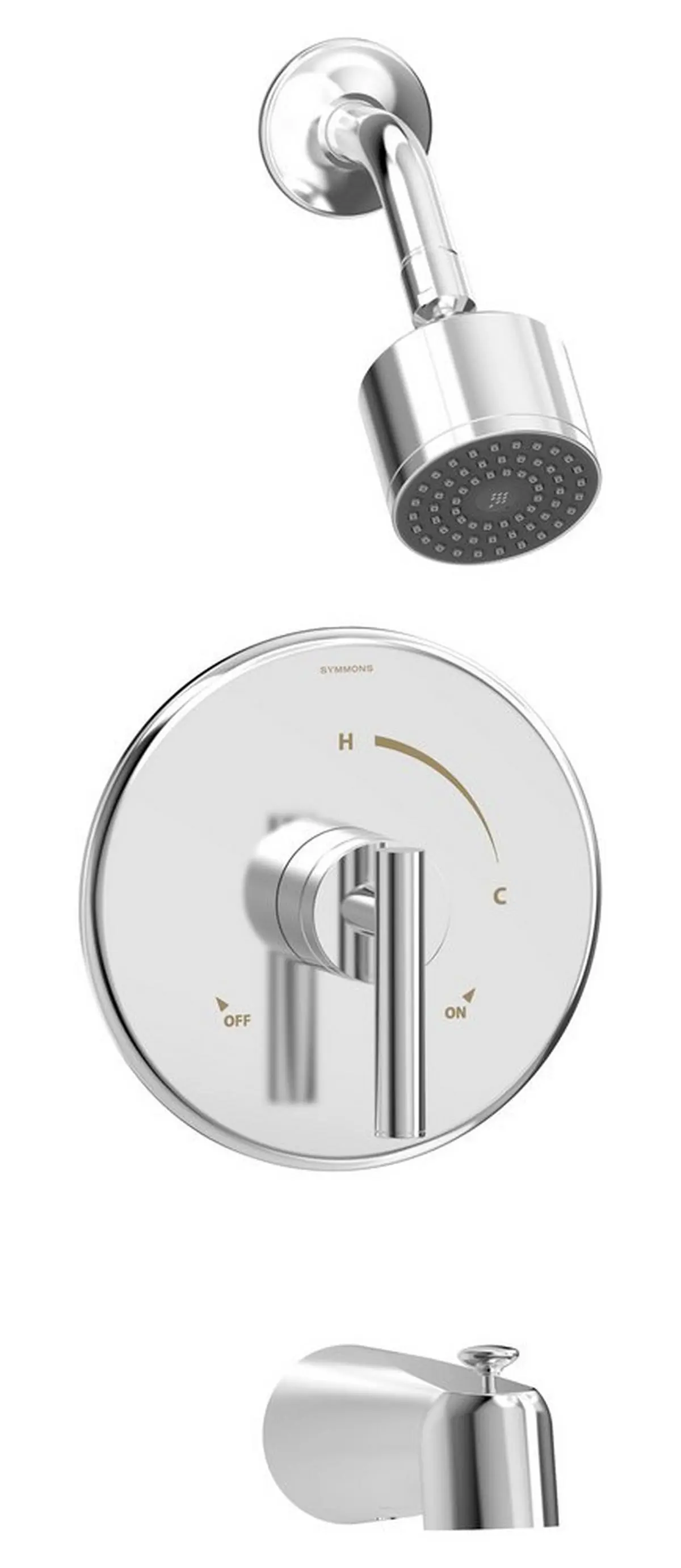 Dia Single Handle 1-Spray Tub & Shower Faucet Trim in Polished Chrome image 2