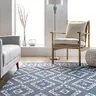 nuLOOM Meadow Hand Tufted Wool Tribal Geometric Area Rug, 4x6, Blue image 3