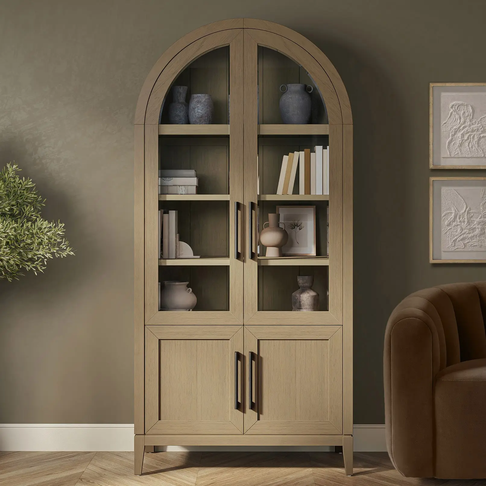 Aspen 80" Bookcase, Light Brown