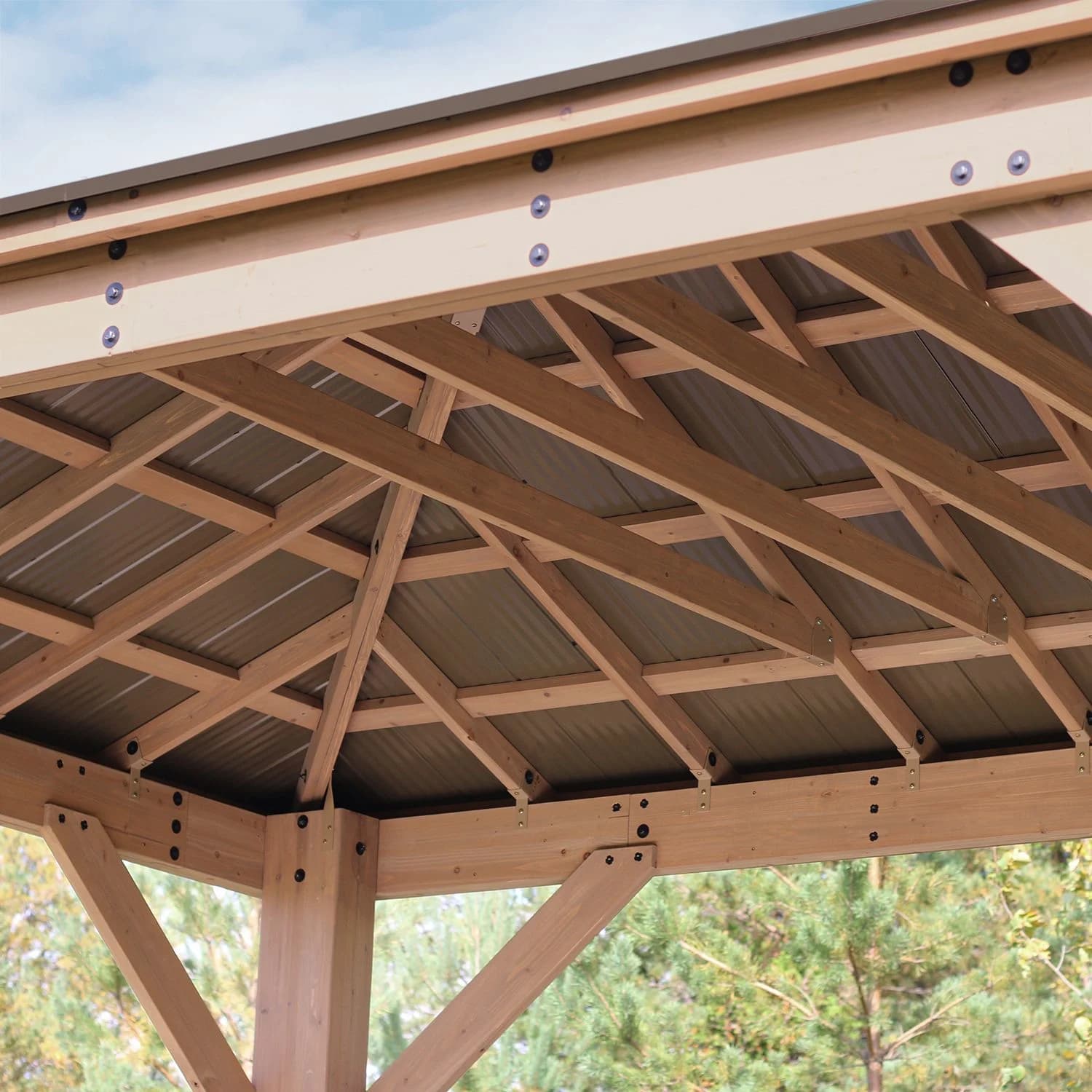 Yardistry 12' x 16' Gazebo with Aluminum Roof image 3