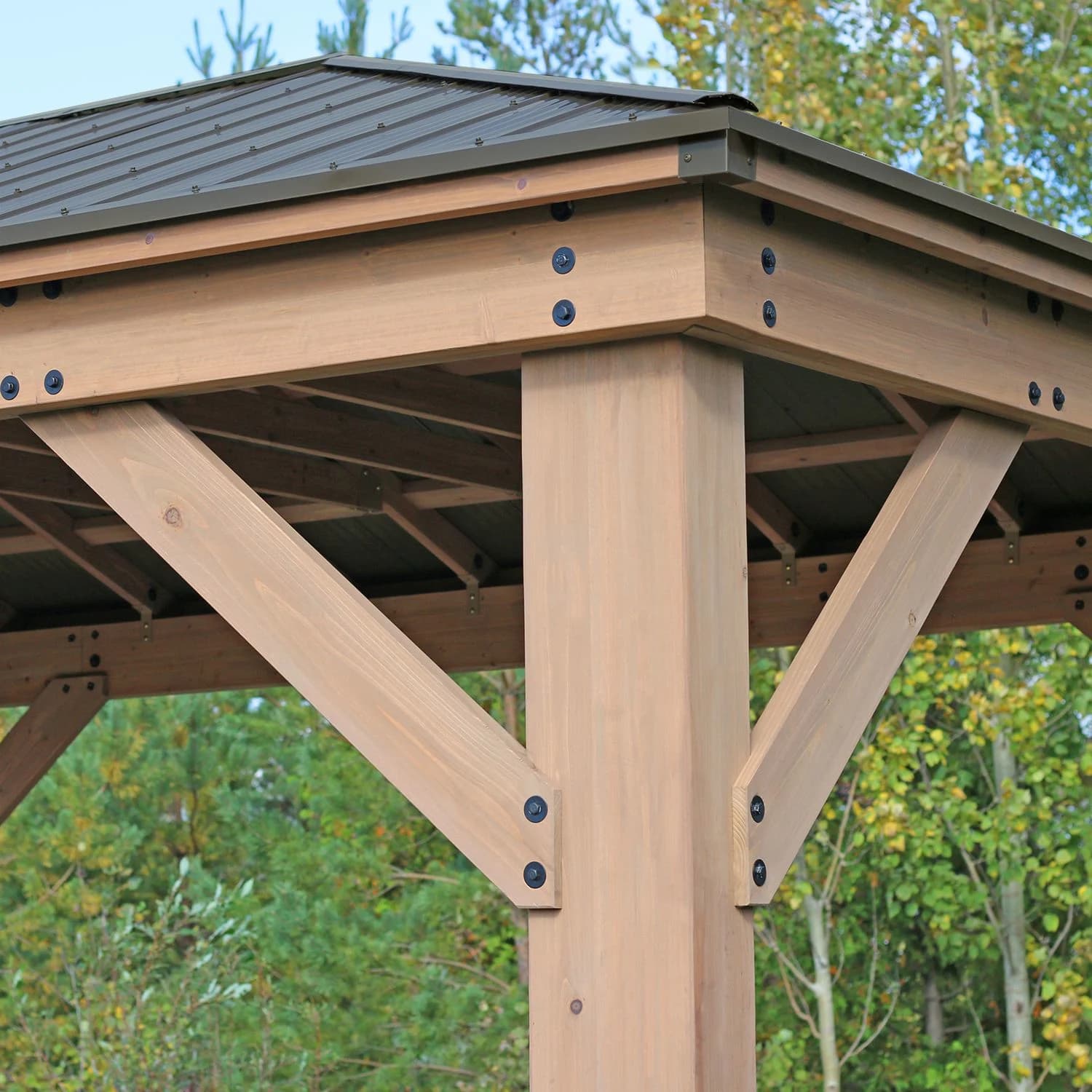 Yardistry 12' x 16' Gazebo with Aluminum Roof image 4
