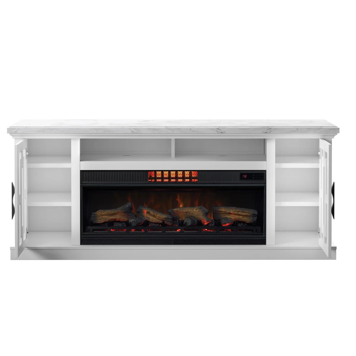 Tresanti Kerrigan 74" TV Console with ClassicFlame CoolGlow 2-in-1 Electric Fireplace and Fan image 4
