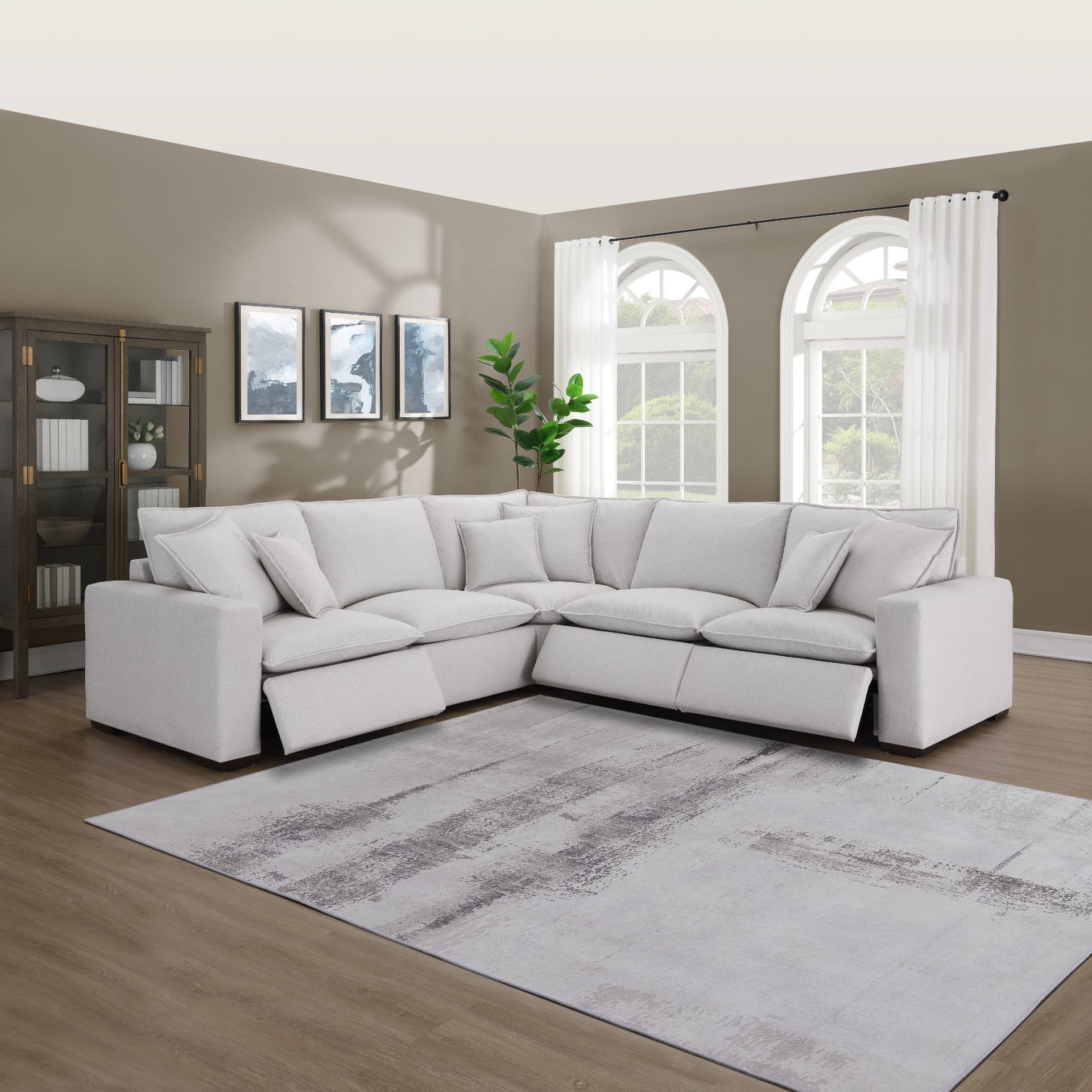Alena Fabric Power Reclining Sectional