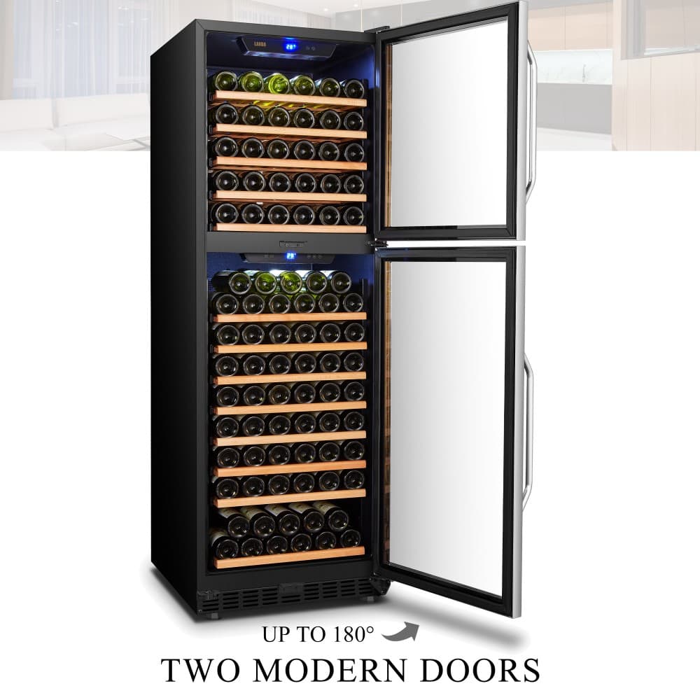Lanbo 152-Bottle Dual Door Wine Cooler (LW162DD) image 3