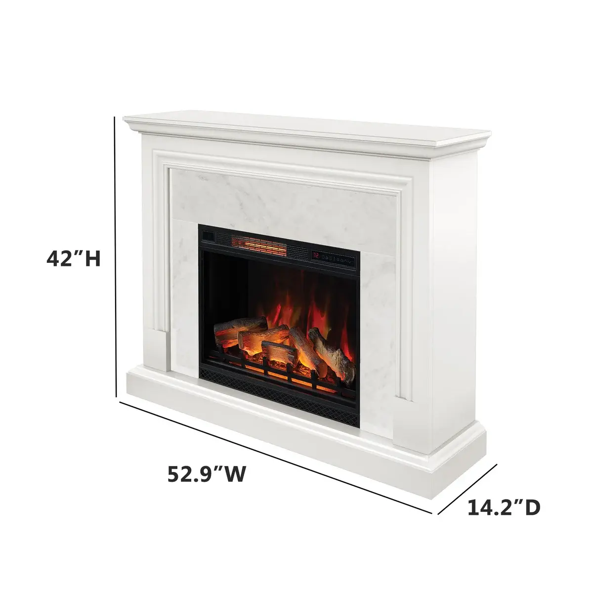 Tresanti Cassandra 52.9" Mantel with ClassicFlame Electric Fireplace image 2