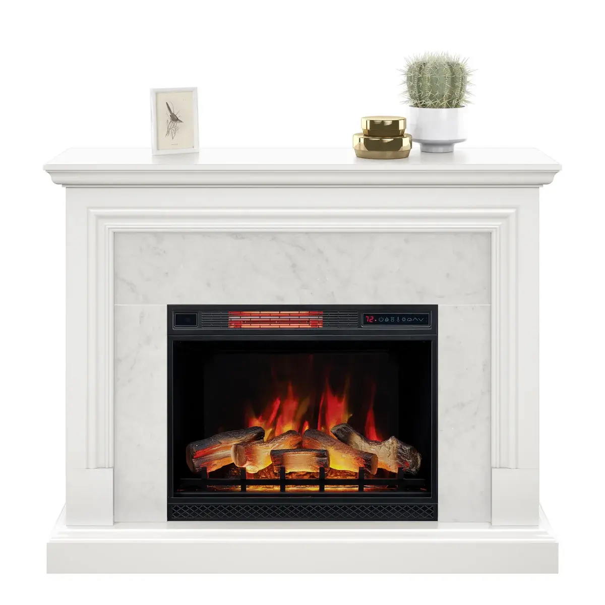 Tresanti Cassandra 52.9" Mantel with ClassicFlame Electric Fireplace image 3