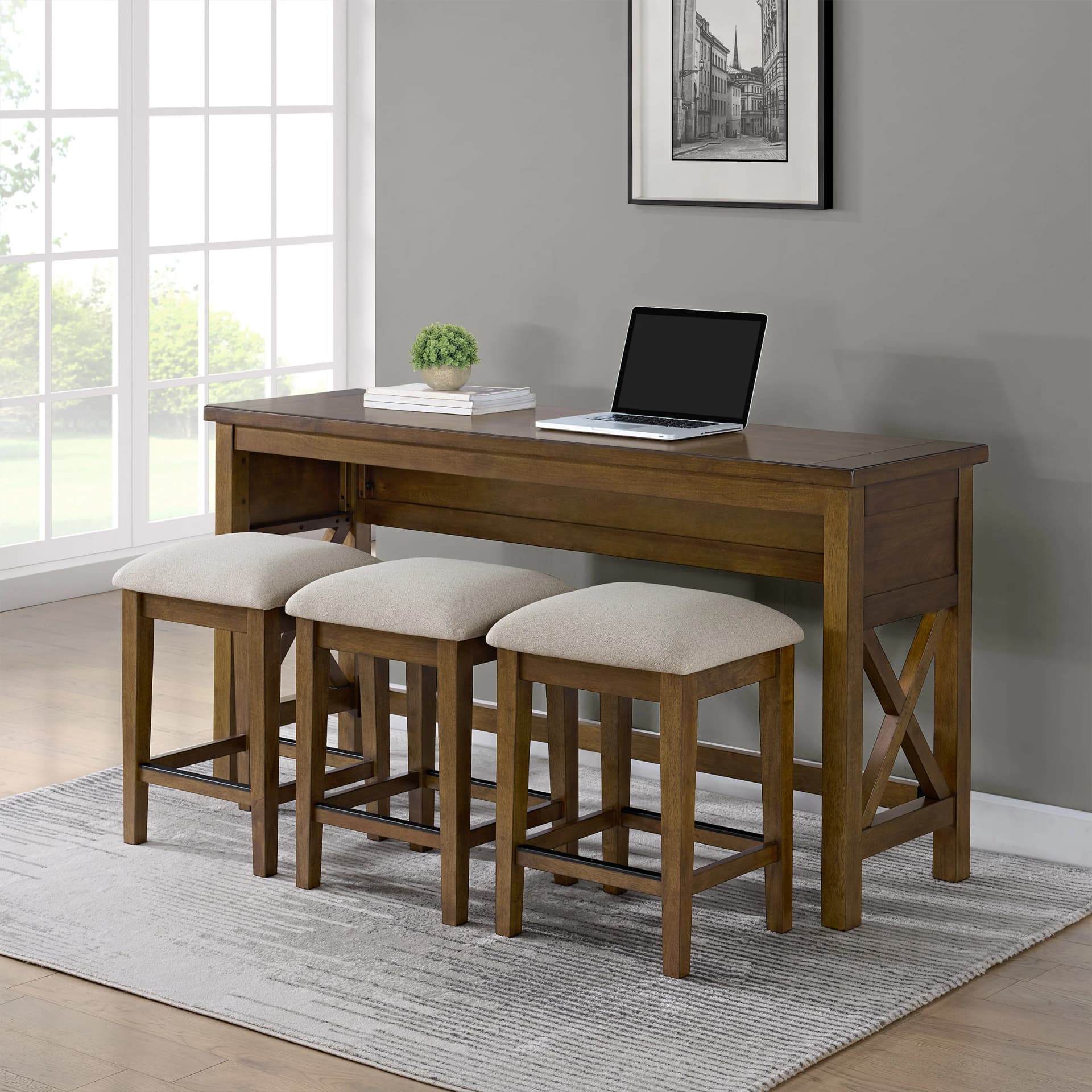 Bayside Furnishings Lathan 4-Piece Sofa Table