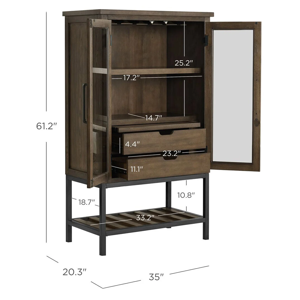 Bayside Furnishings Brentley Wine Cabinet image 2