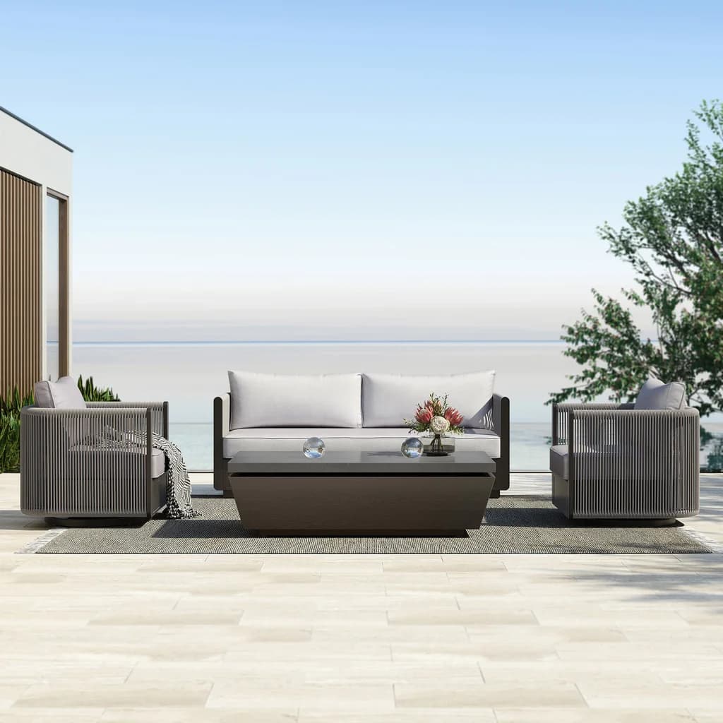 Grand Leisure Vega 4-piece Outdoor Patio Deep Seating Set image 7