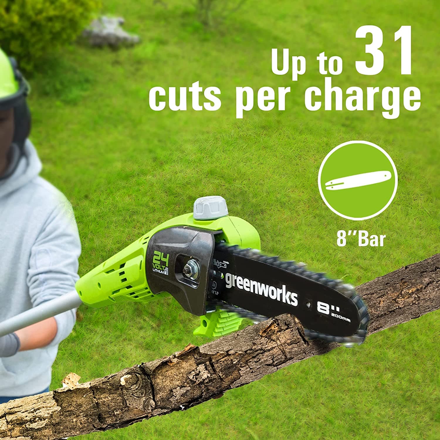 24V Polesaw Greenworks image 4