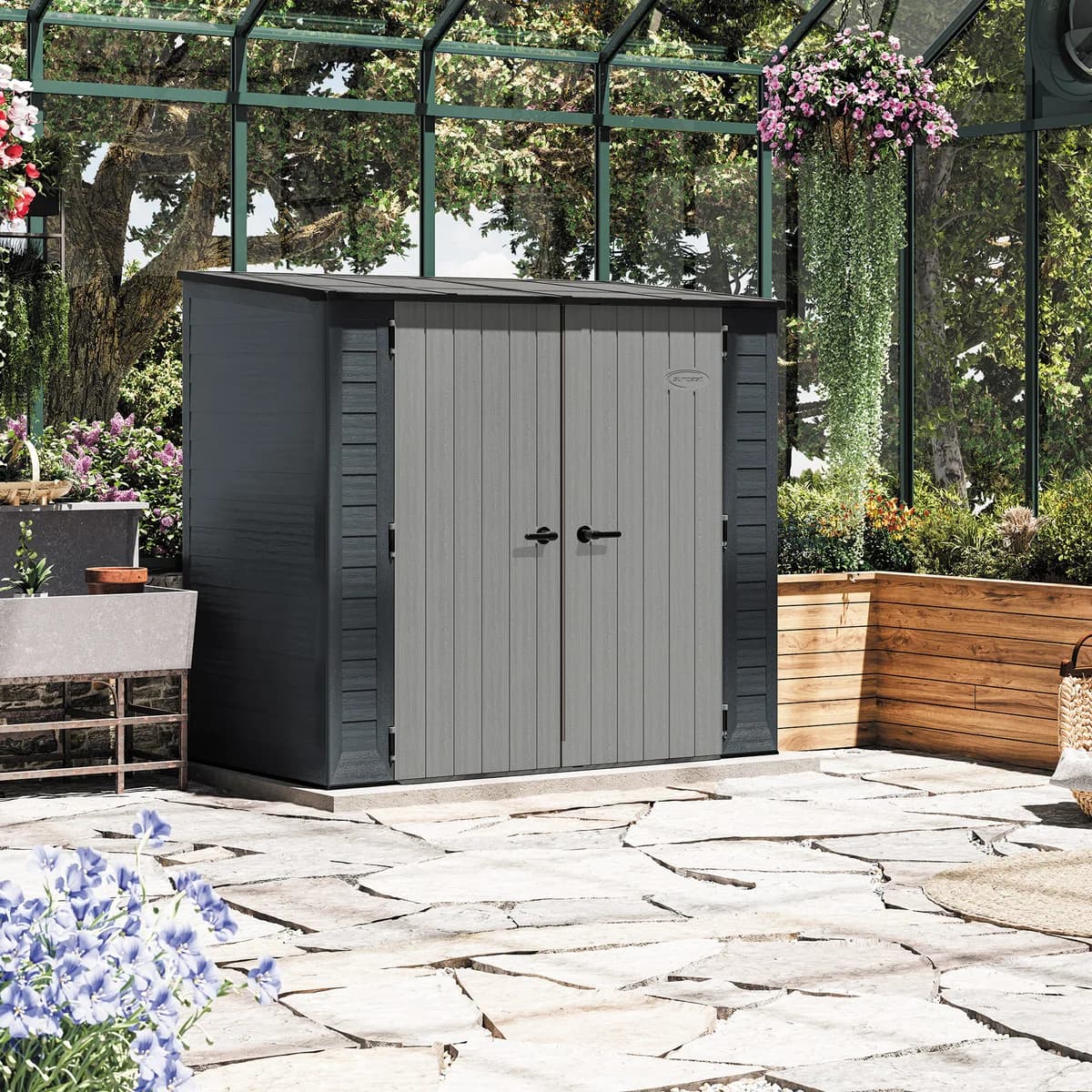 Suncast 7' x 4' Vertical Storage Shed image 9