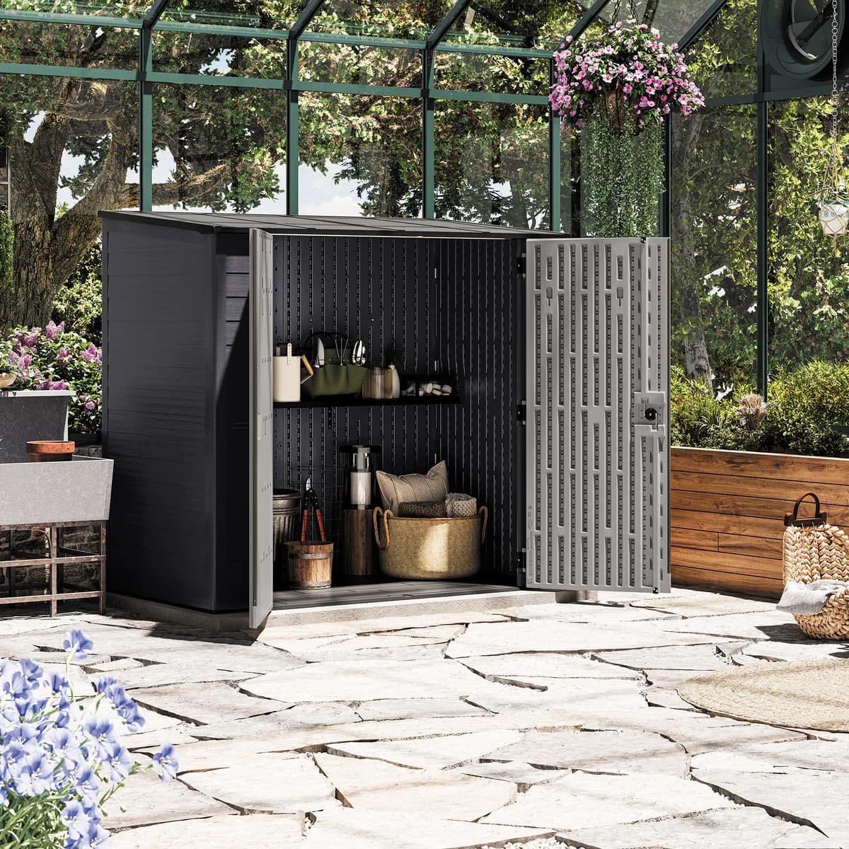 Suncast 7' x 4' Vertical Storage Shed image 10