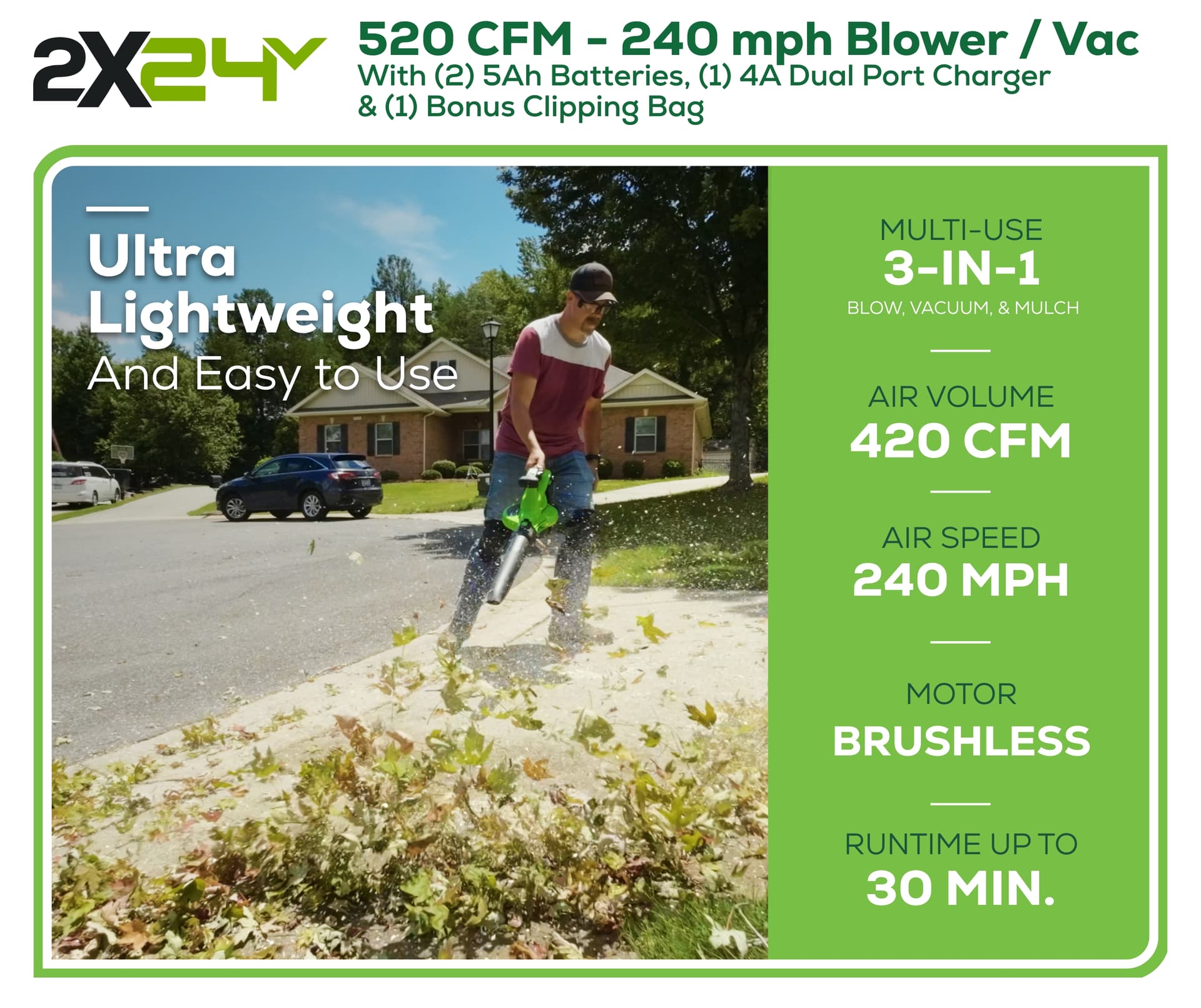 Greenworks 24v Blower Vacuum image 5