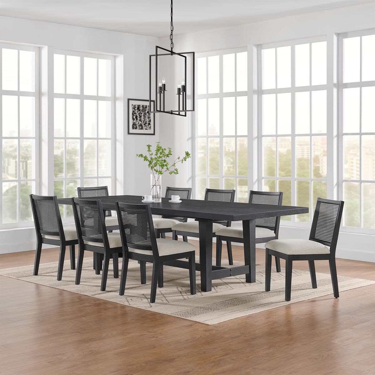 Harrison 9-piece Dining Set, Black