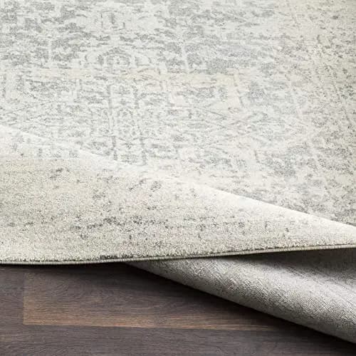 WorldWeavers Area Rug, 7'10" Round, Charcoal, Light Gray, Beige image 5