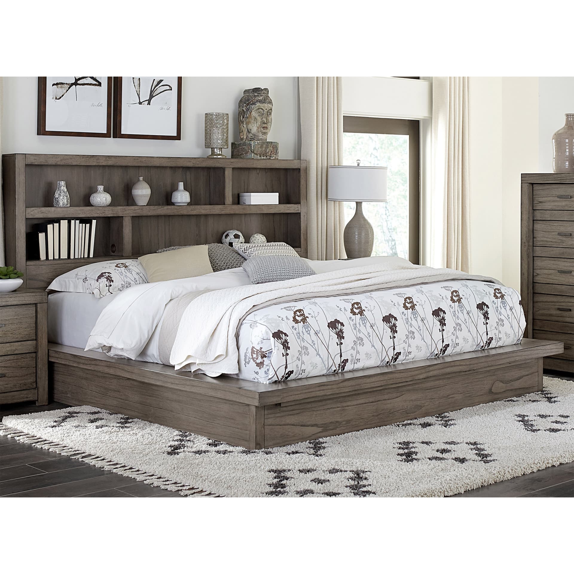 Anoka King Bedframe, Gray