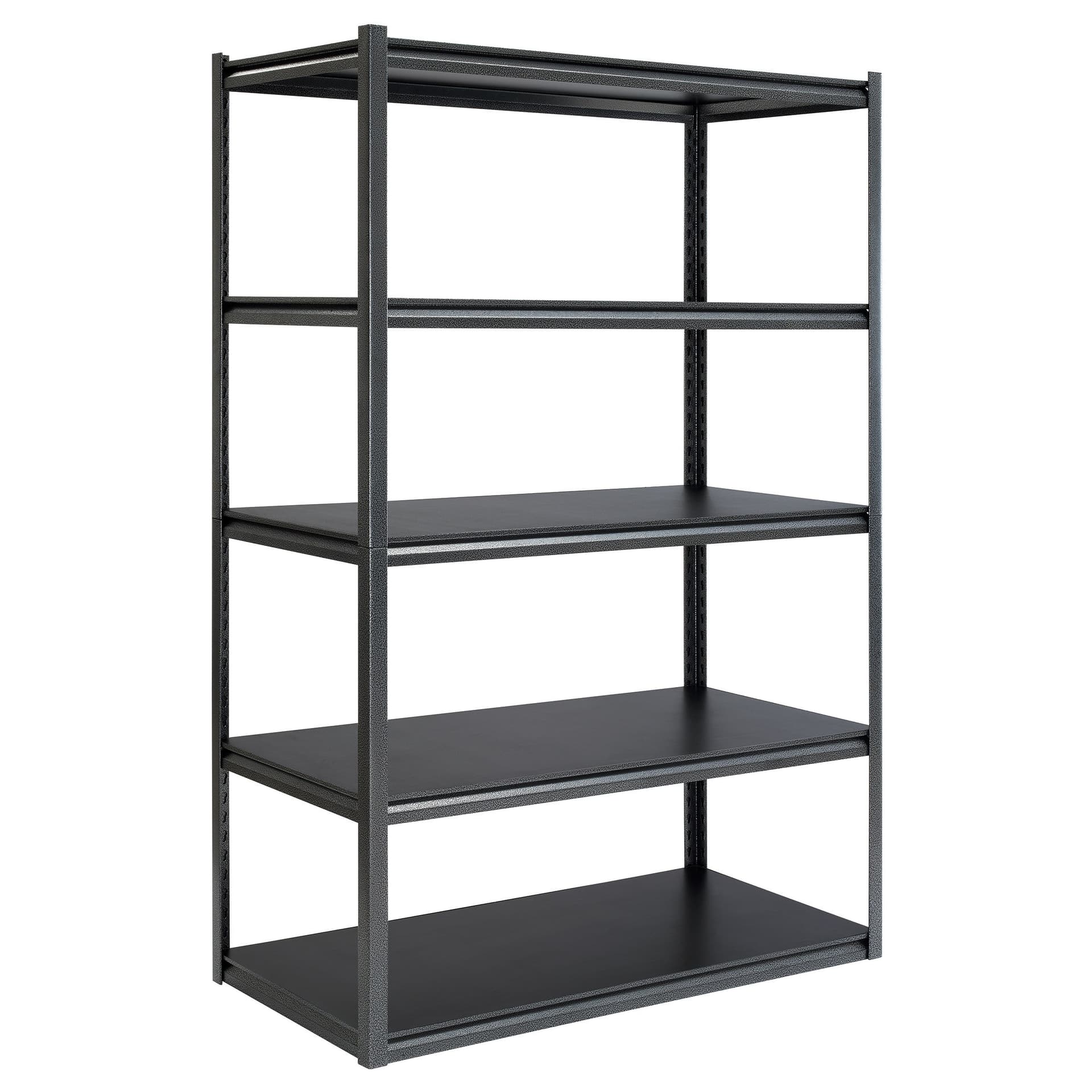 Gorilla Rack 5-Shelf Steel Z-Beam Shelving Rack, 48"W x 24"D x 72"H, Black