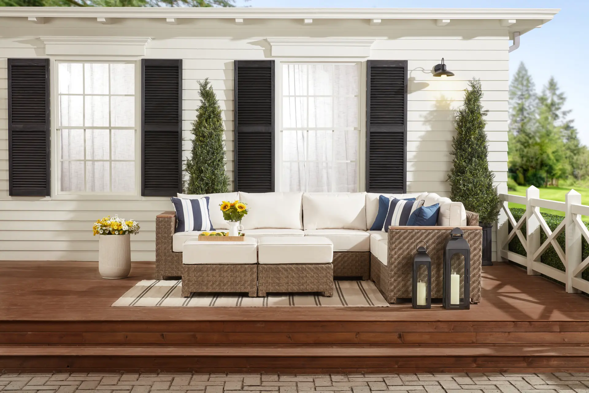Nolan 6-piece Outdoor Patio Modular Sectional Set image 4
