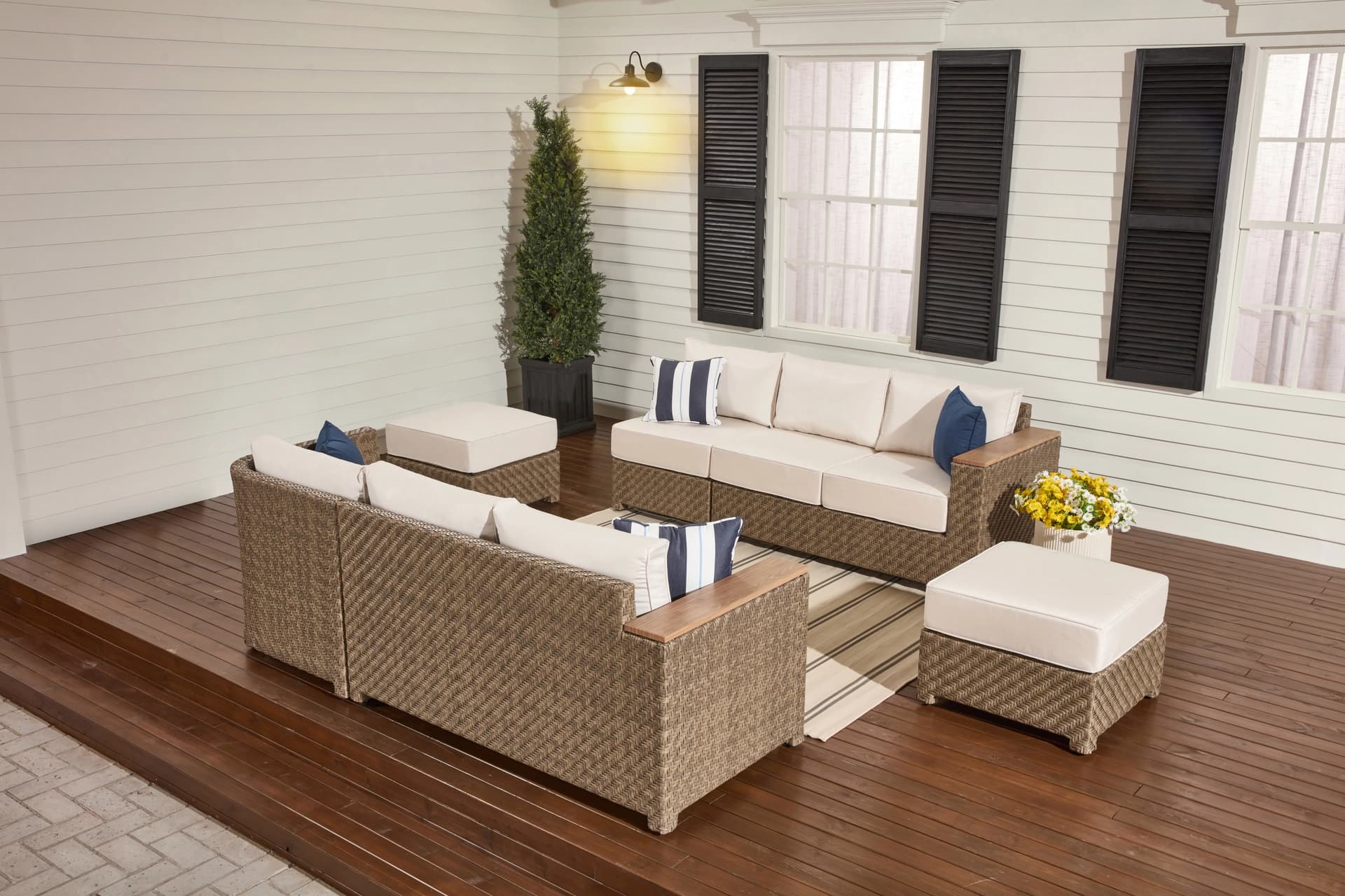 Nolan 6-piece Outdoor Patio Modular Sectional Set image 5
