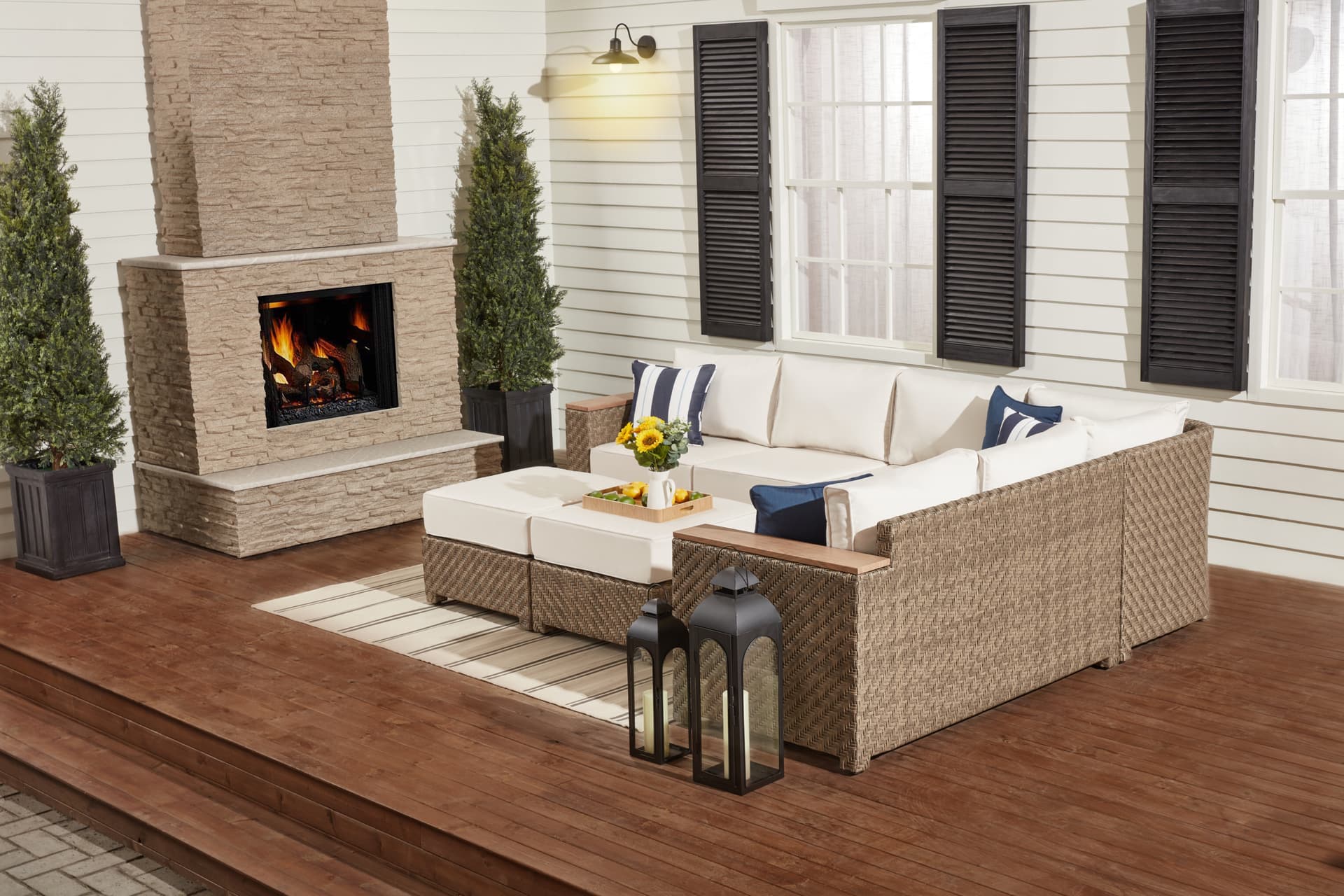 Nolan 6-piece Outdoor Patio Modular Sectional Set image 8